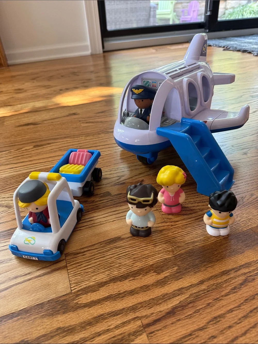 PlayGo Airplane Toy with Lights & Sounds, Openable Doors & Luggage